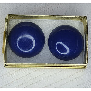Vintage Blue Clip-On Earrings. Pre-owned.